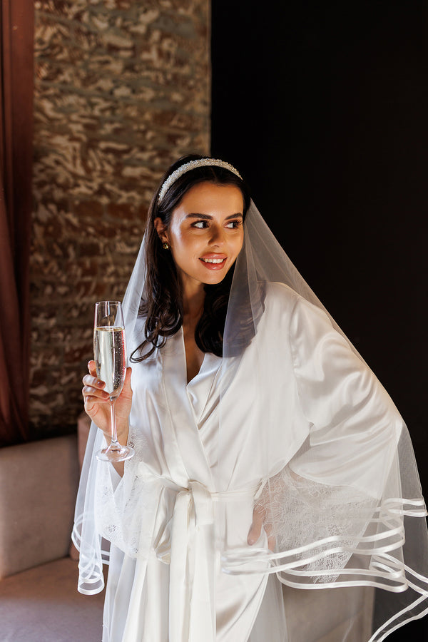 Bridal Headband With Pearls and Crystals, HB-001